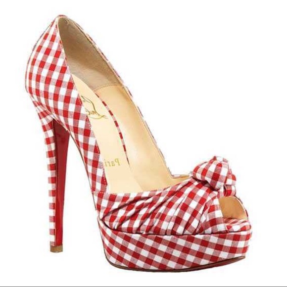 Christian Louboutin Shoes - Christian Louboutin Greissimo 37.5 Peep Toe Pumps